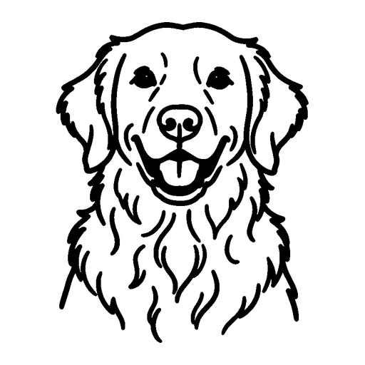 Strektegnet portrett av en hund