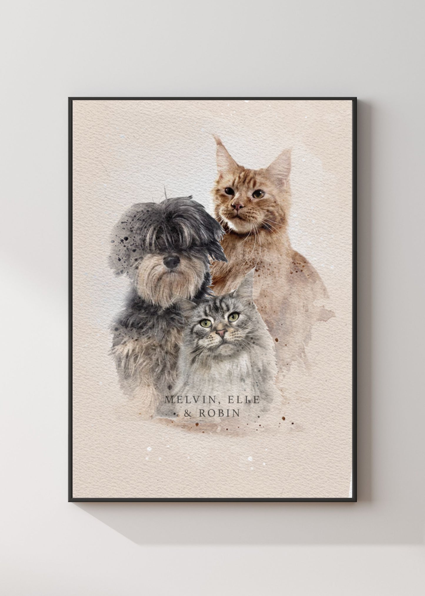 Kjæledyrplakat - akvarell